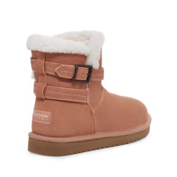 UGG KOOLABURRA Delene Mini In Mauve Pink Suede Warm Winter Booties Size 10 - Picture 2 of 16